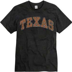  Texas Longhorns Heather Black Tradition Ring Spun T Shirt 