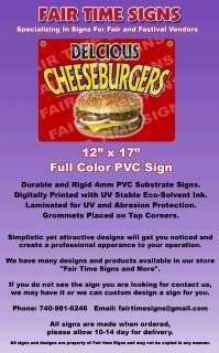 CHEESEBURGER SIGN  Concession Trailer,Stand, Restaurant  