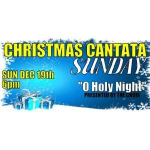  3x6 Vinyl Banner   Christmas Cantata Sunday Blue 