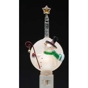  Glitter Snowman In A Top Hat Christmas Bubble Night Light 