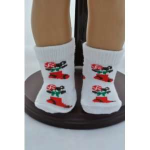  Christmas Stocking Pattern Socks for 18 Inch Dolls 