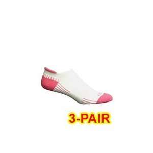 Ecosox Diabetic Bamboo Tab Socks White/Pink MD 3 pack 