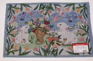 Easter Placemats Tapestry Bunny Flower 5 Style UPic NEW  