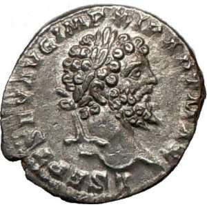 SEPTIMIUS SEVERUS 199AD Authentic Ancient Silver Roman Coin Victory w 