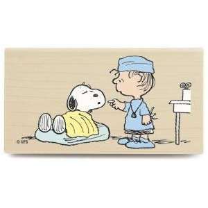  Peanuts Wood Mounted Rubber Stamp: Taking Care of Snoopy 