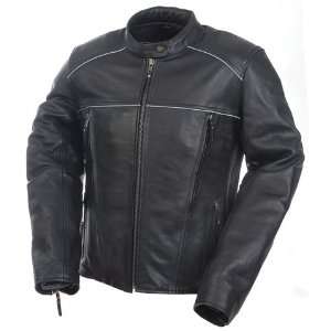  Mossi Womens Premium Leather Jacket Size 12 Black 