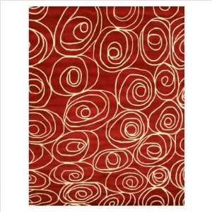  Hand Tufted Wool Red Shelby Contemporary Rug Size 79 x 