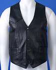 BLACK LEATHER COWHIDE VEST**RIDE IN STYLE   SIZE 2XL