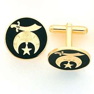  Shriners Cuff Links Set   Yellow Gold Plated Jewelry