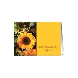  Neighbors Happy Thanksgiving Sunflower card Card Health 