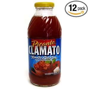 Clamato Picante Juice, 16 Ounce Glass Grocery & Gourmet Food