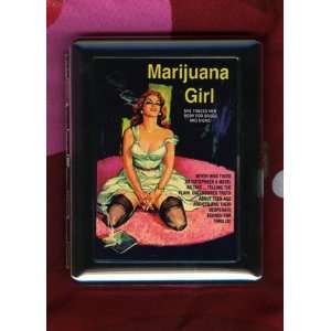  Marijuana Girl Vintage Pulp Novel Cover ID CIGARETTE CASE 