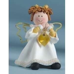   Of 12 Clay Little Angel Of Fun Figures W/ Heart Charm