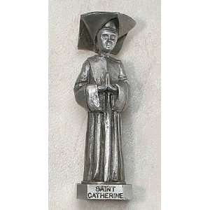  St. Catherine 3 Patron Saint Statue Genuine Pewter 