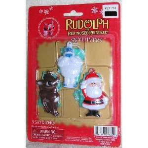   Red Nosed Reindeer Bumble and Santa Claus Skydiver Toys: Toys & Games