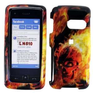  Fire Skull Hard Case Cover for LG Rumor Touch LN510 Banter 