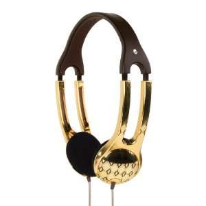  Skull Candy Icon 2 Stereo Headphones In Gold/Brown W/ Mic 