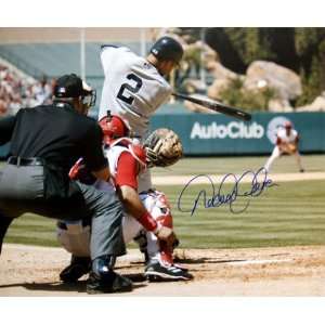 Derek Jeter New York Yankees   Close Up Home Run   Autographed 16x20 