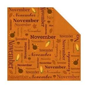 Paper Company Calendar Collection Double Sided Paper 12X12 November 