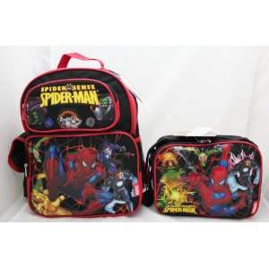  Spider Sense Spider Man Medium 14 Backpack + Lunch Bag 
