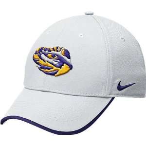 LSU Tigers Nike White 2012 Football Coaches Sideline Adjustable Hat 