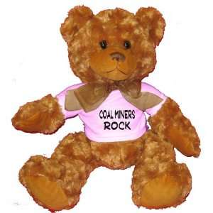  Coal Miners Rock Plush Teddy Bear with WHITE T Shirt: Toys 