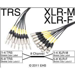  Mogami 2932 8 channel TRS 1/4 To XLRF XLRM Snake Send Ret 