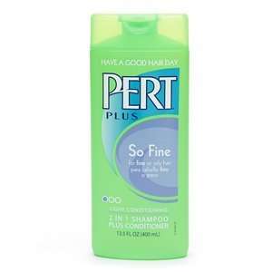  Pert Plus Shampoo Plus Conditioner, So Fine, 13.5 FL OZ 