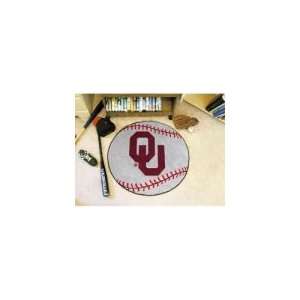  Oklahoma Sooners NCAA Baseball Round Floor Mat: Sports 