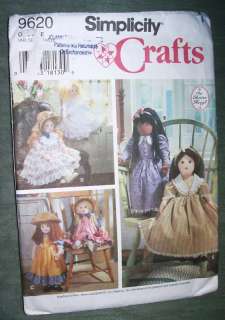 Simplicity 25 Large Doll & Clothes Wardrobe Sewing Pattern Elaine 