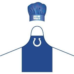  Indianapolis Colts NFL Barbeque Apron and Chefs Hat 