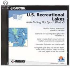  Garmin GPS MapSource Rec Lakes/ Fishing   West   Garmin 