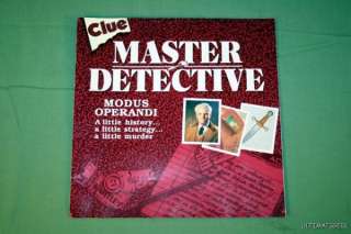RULE BOOK for Parker Bro. CLUE MASTER DETECTIVE GAME  