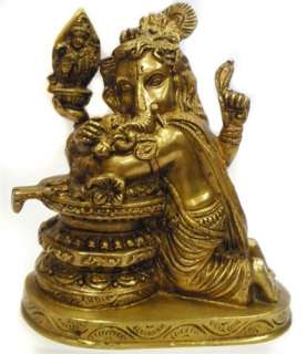 Beautiful Brass Statue of Lord Ganesha ji with Shivling  