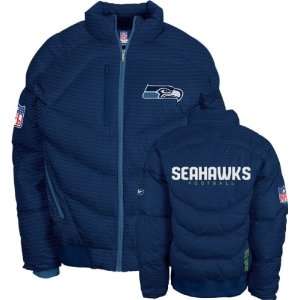  Seattle Seahawks Navy Commando Heavyweight Jacket Sports 