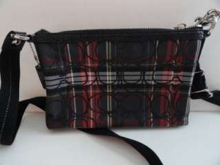 Coach Poppy Tartan Glam C Swingpack Crossbody Bag Handbag  