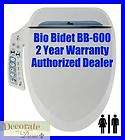 BIO BIDET BB 600 ROUND Electronic Heated Water Toilet Seat Jet Wash 