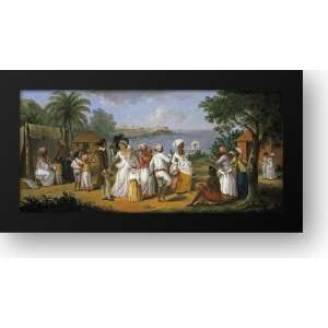  Natives Dancing In The Island Of Dominic 28x20 Framed Art 