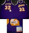 MAGIC JOHNSON AUTOGRAPHED SIGNED LOS ANGELES LAKERS JER