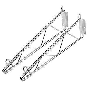   Wall Mounting Bracket Set for Chrome Wire Shelving 