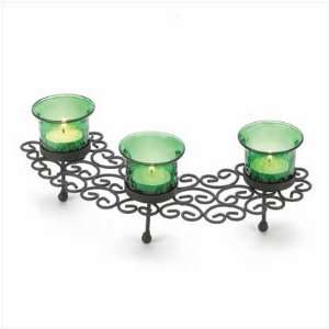  Venetian Lace Emerald Green Tealight Candle Holder