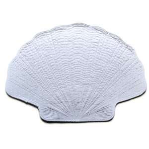  White Shell Shaped Quilted Placemat Set of 4: Home 