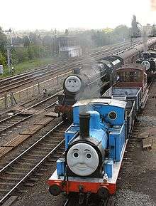thomas henry and duck look alikes on the severn valley railway