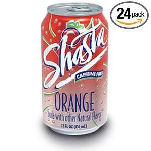 Shasta Orange Soda, 12 Ounce Cans (Pack of 24):  Grocery 