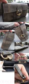GIVENCHY Snake Skin Print Leather Long Clutch Wallets  