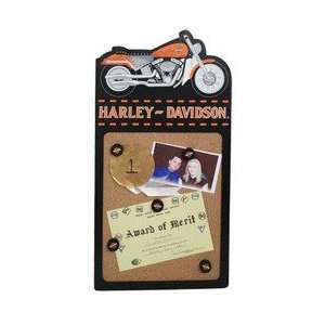  Harley Davidson Corkboard   Color: Black and orange: Home 