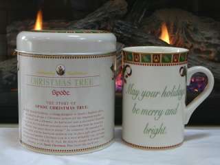 New NIB Spode Mug Sentiment Christmas Tree Cup In Tin  