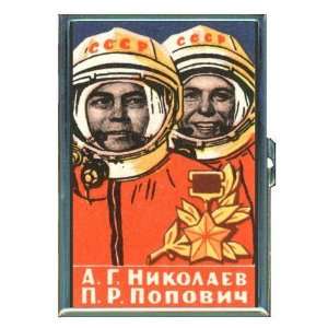 Russia 1960s Cosmonaut Retro ID Holder, Cigarette Case or Wallet MADE 