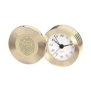 Seton Hall   Rodeo II Travel Alarm Clock   Gold