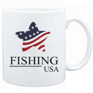  New  Fishing Usa Star Color   America  Mug Sports